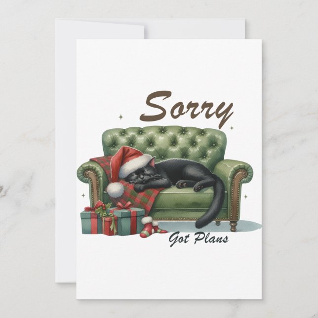 Xmas Geschenk Sorry Got Pläne Einladung (Vorderseite)