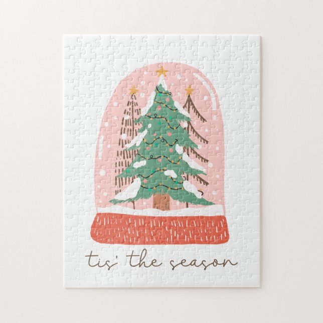Xmas Geschenk Tree Dies ist die Jahreszeit Puzzle (Vertikal)