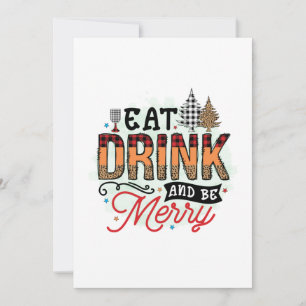 Xmas Geschenk trinken und fröhlich sein Einladung