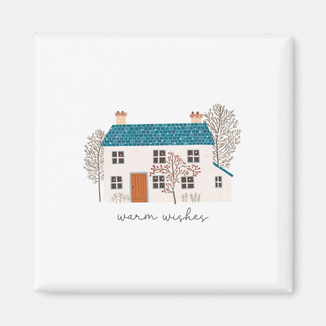 Xmas Geschenk Warme Wünsche Magnet (Vorne)