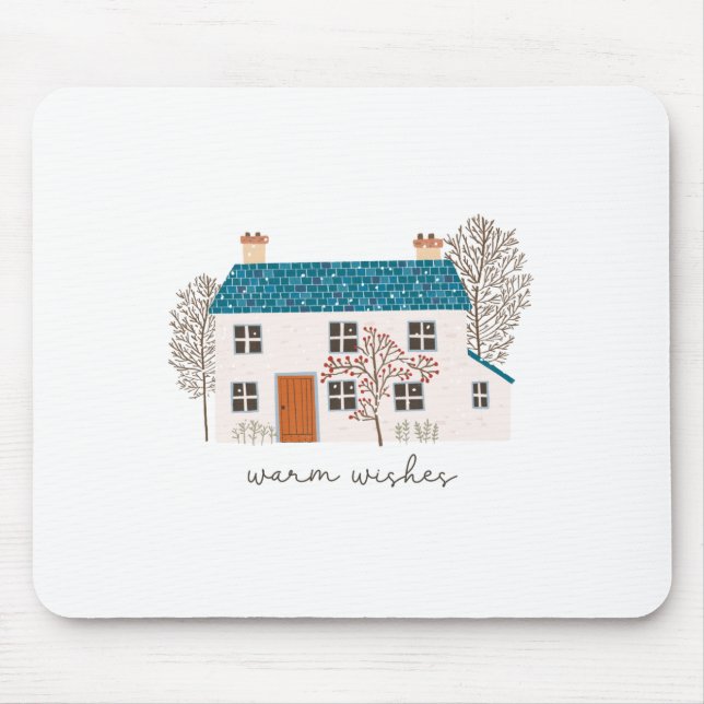Xmas Geschenk Warme Wünsche Mousepad (Vorne)