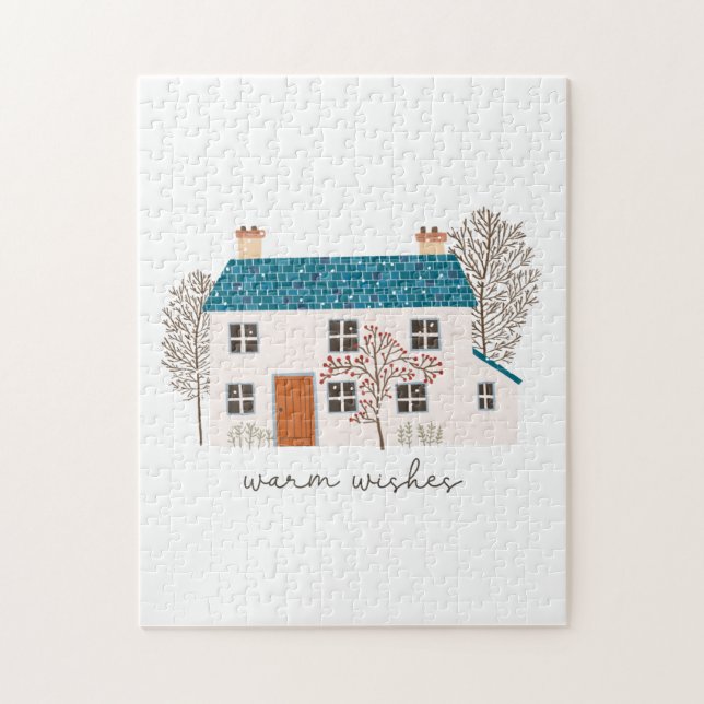 Xmas Geschenk Warme Wünsche Puzzle (Vertikal)