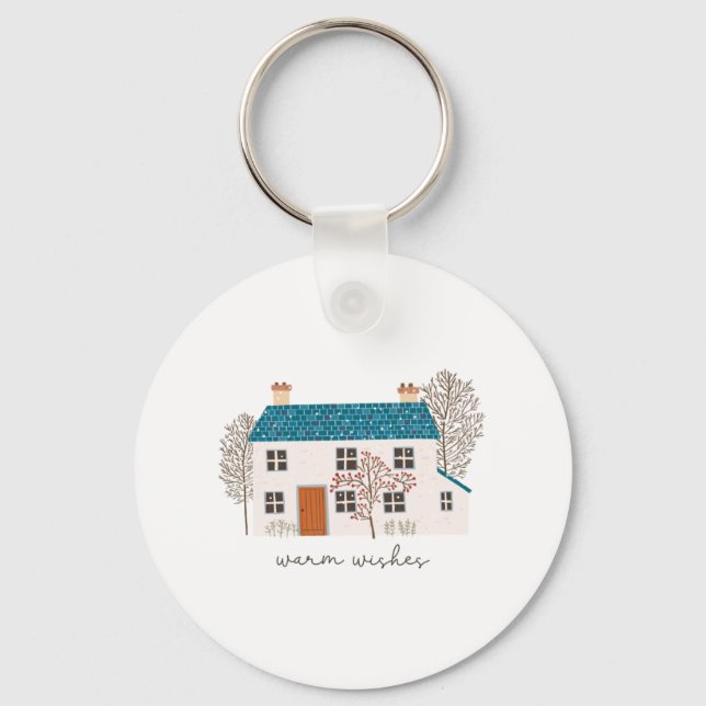 Xmas Geschenk Warme Wünsche Schlüsselanhänger (Vorderseite)