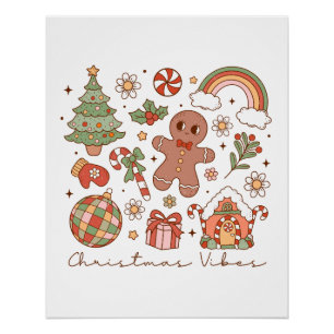 Xmas Geschenk Weihnachts-Vibes Poster