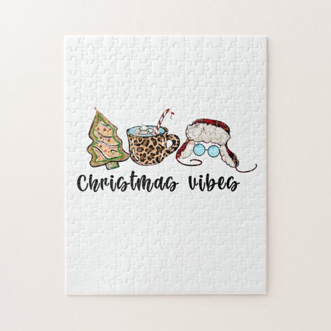 Xmas Geschenk Weihnachts-Vibes Puzzle (Vertikal)