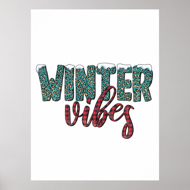Xmas Geschenk Winter Vibes Poster (Vorne)