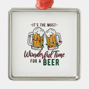 Xmas Geschenk wunderbare Zeit für ein Bier Ornament Aus Metall