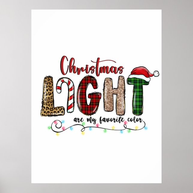Xmas Geschenke Chritsmas Licht sind meine Liebling Poster (Vorne)