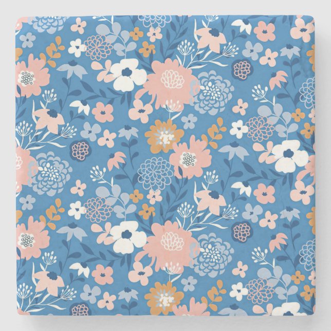 Xmas Geschenkstoff-Design mit einfachen Blume Steinuntersetzer (Vorderseite)