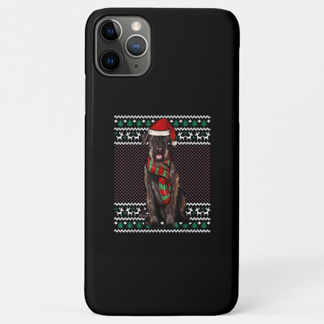 Xmas Giant Schnauzer Dog Weihnachtsmannmütze Ugly  Case-Mate iPhone Hülle (Rückseite)