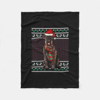 Xmas Giant Schnauzer Dog Weihnachtsmannmütze Ugly Fleecedecke