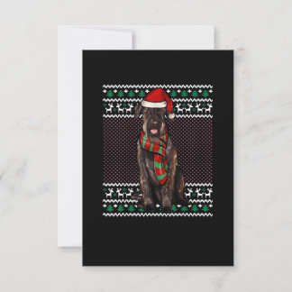 Xmas Giant Schnauzer Dog Weihnachtsmannmütze Ugly RSVP Karte