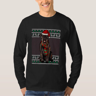 Xmas Giant Schnauzer Dog Weihnachtsmannmütze Ugly T-Shirt