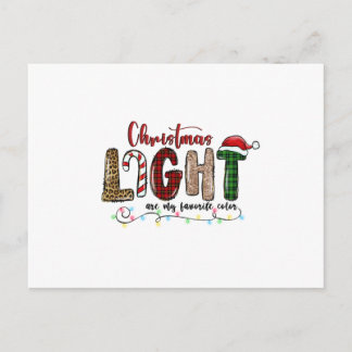 Xmas Gift Chritsmas Light Are My Favorite Color Postkarte