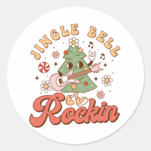 Xmas Gift Jingle Bell Rockin Runder Aufkleber
