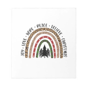 Xmas Gift Joy Liebe Hope Peace Notizblock