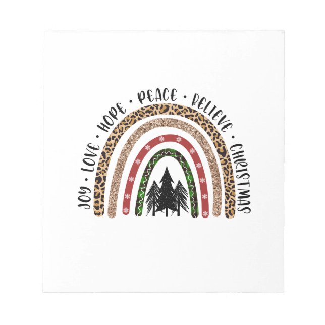Xmas Gift Joy Liebe Hope Peace Notizblock (Vorderseite)