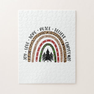 Xmas Gift Joy Liebe Hope Peace Puzzle