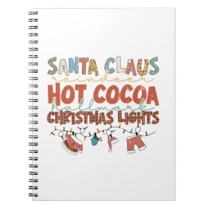 Xmas Gift Santa ClausChristmas Lights Notizblock