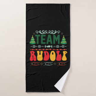 Xmas Gift Team Rudolf Badehandtuch