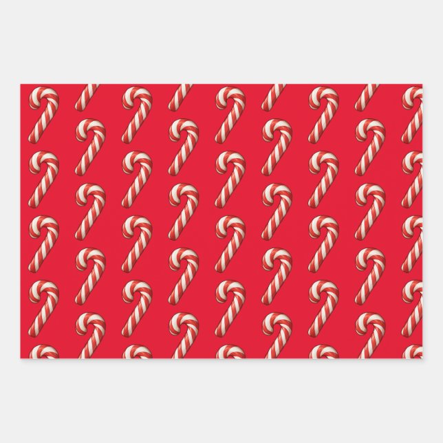 Xmas Gingerbread Haus und Zuckerrohr Geschenkpapier Set (Vorderseite 3)