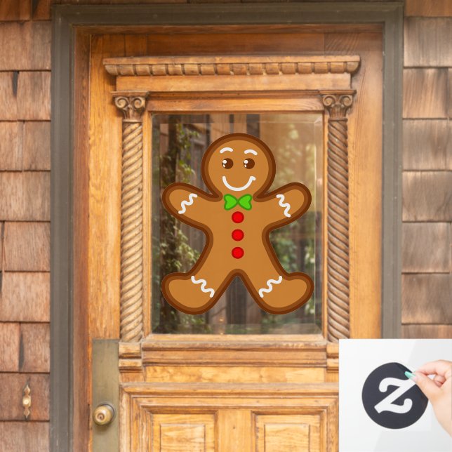 XmaS Gingerbread Man Fensteraufkleber (Haustür)