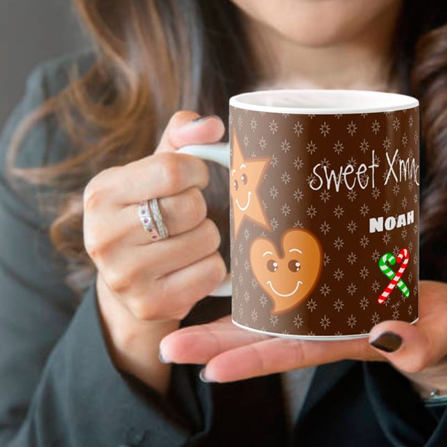 XmaS Gingerbread Pals-Candy Cane Benutzerdefiniert Kaffeetasse (Von Creator hochgeladen)