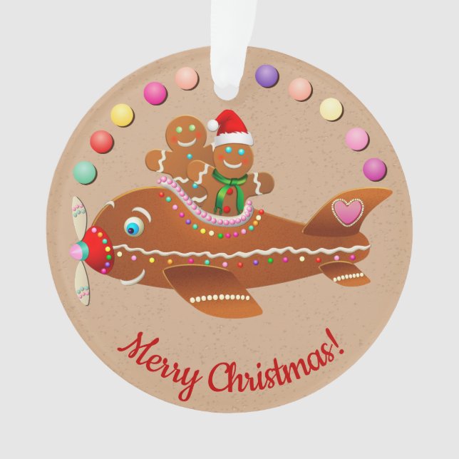 Xmas Gingerbrot Cartoon Ornament (Vorderseite)