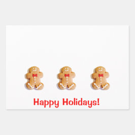 Xmas Gingerschnappwrapping Paper Flat Sheet Set 3 Geschenkpapier Set