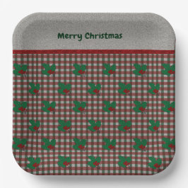 Xmas Gingham 1940 Pappteller