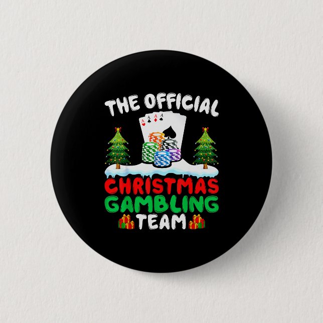 Xmas-Glücksspielteam - Lustiges Glücksspiel Glücks Button (Vorderseite)