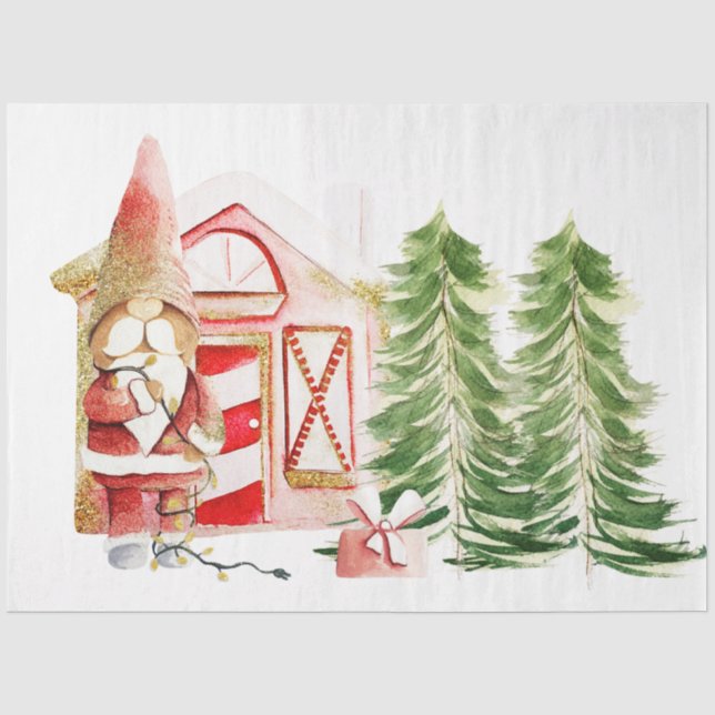 XMAS Gnome-Design 2 Seidenpapier (Vorderseite)