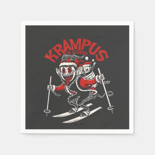 Xmas Gruss Vom Krampus Christmas Devil Serviette