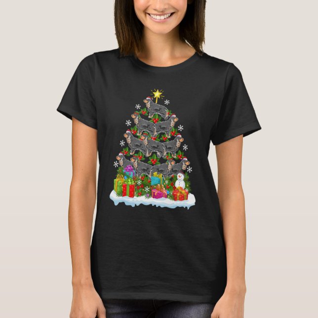 Xmas Holiday  English Cocker Spaniel Dog Christmas T-Shirt (Vorderseite)