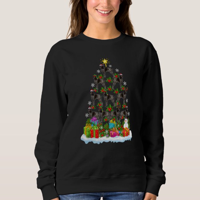 Xmas Holiday German Shorthaired Pointer Dog Christ Sweatshirt (Vorderseite)