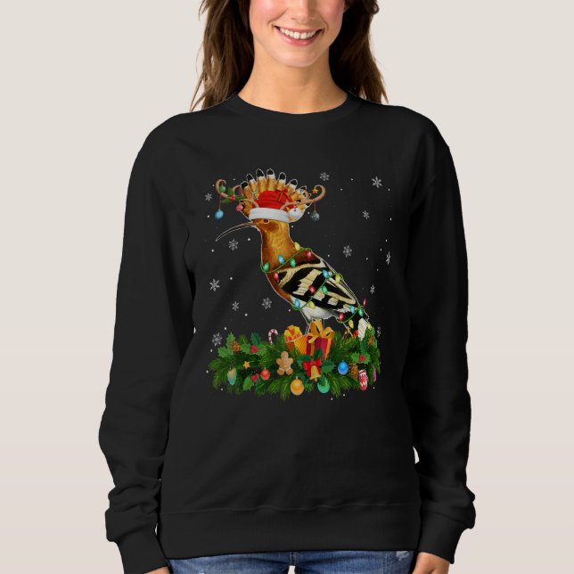 Xmas Holiday Reindeer Hat Santa Hoopoes Bird Chris Sweatshirt (Vorderseite)
