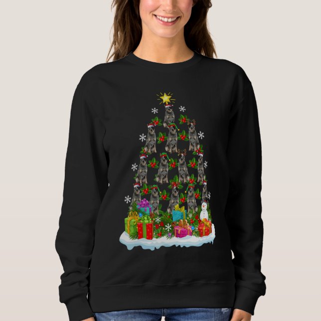 Xmas Holiday Santa Australian Cattle Dog Christmas Sweatshirt (Vorderseite)