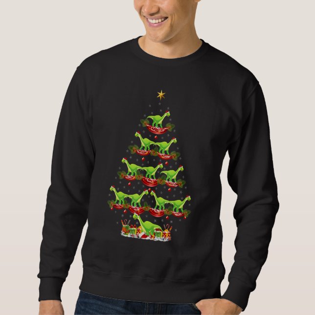 Xmas Holiday   Santa Diplodocus Dinosaur Christmas Sweatshirt (Vorderseite)