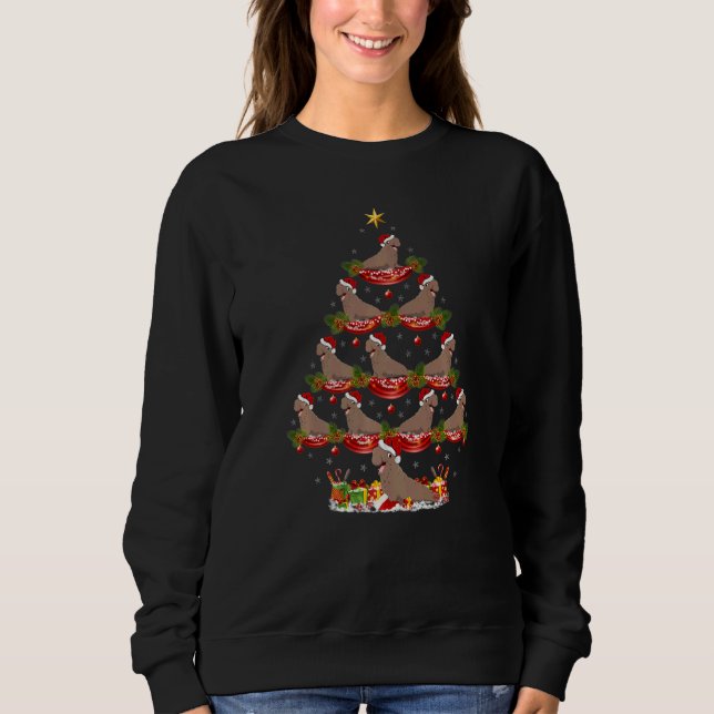 Xmas Holiday Santa Elephant Seal Christmas Tree   Sweatshirt (Vorderseite)