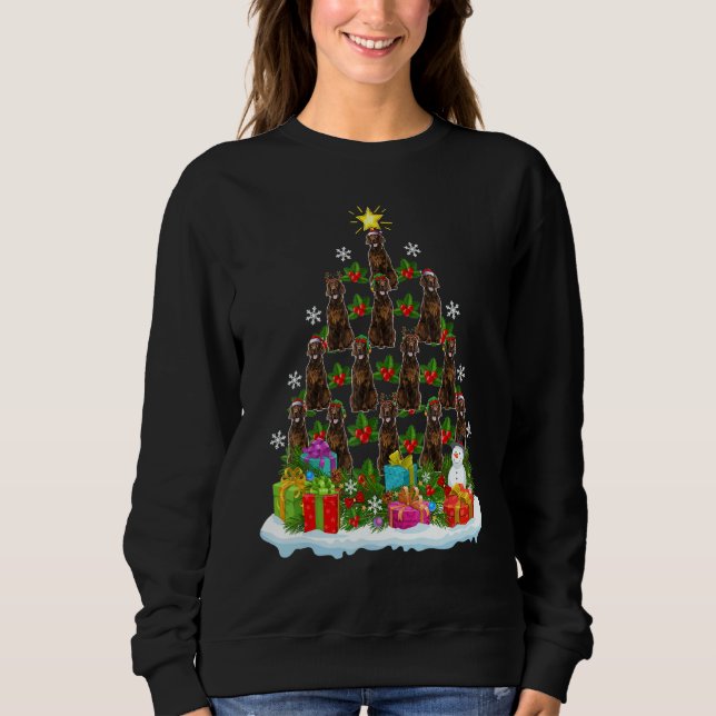 Xmas Holiday   Santa Irish Setter Dog Christmas Tr Sweatshirt (Vorderseite)