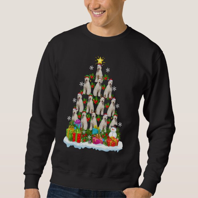 Xmas Holiday  Santa Labradoodle Dog Christmas Tree Sweatshirt (Vorderseite)