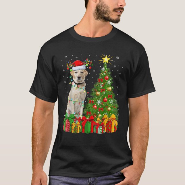 Xmas Holiday Santa Labrador Retriever Dog Christma T-Shirt (Vorderseite)