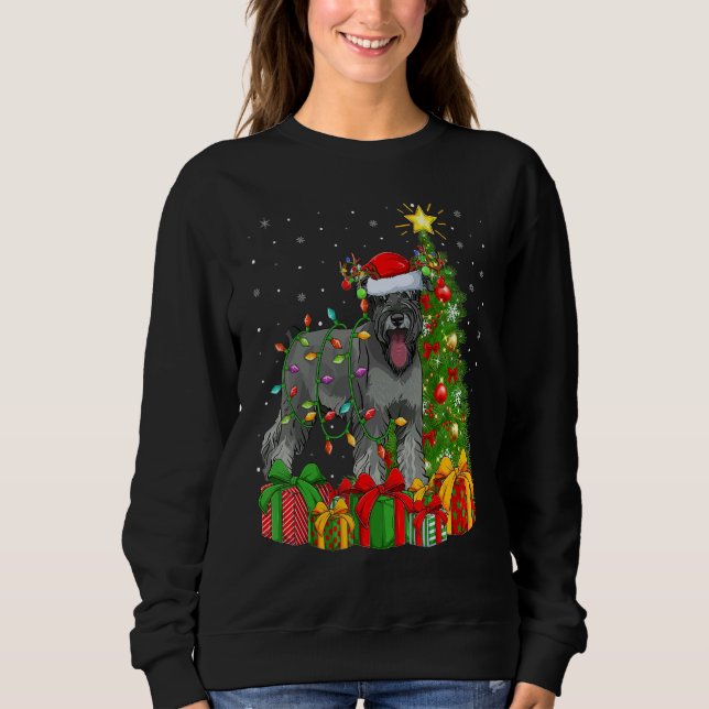 Xmas Holiday Santa Miniature Schnauzer Dog Christm Sweatshirt (Vorderseite)