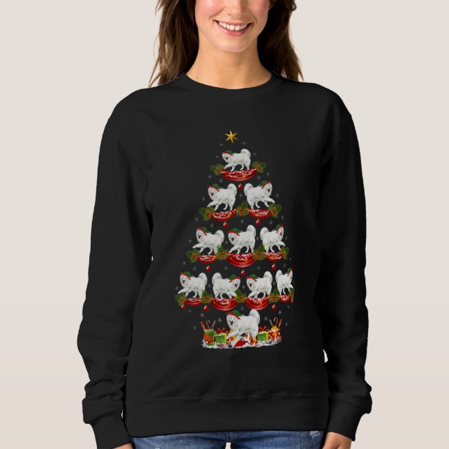 Xmas Holiday   Santa Samoyed Dog Christmas Tree Sweatshirt (Vorderseite)