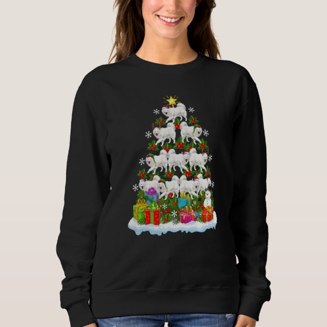 Xmas Holiday  Santa Samoyed Dog Christmas Tree Sweatshirt (Vorderseite)