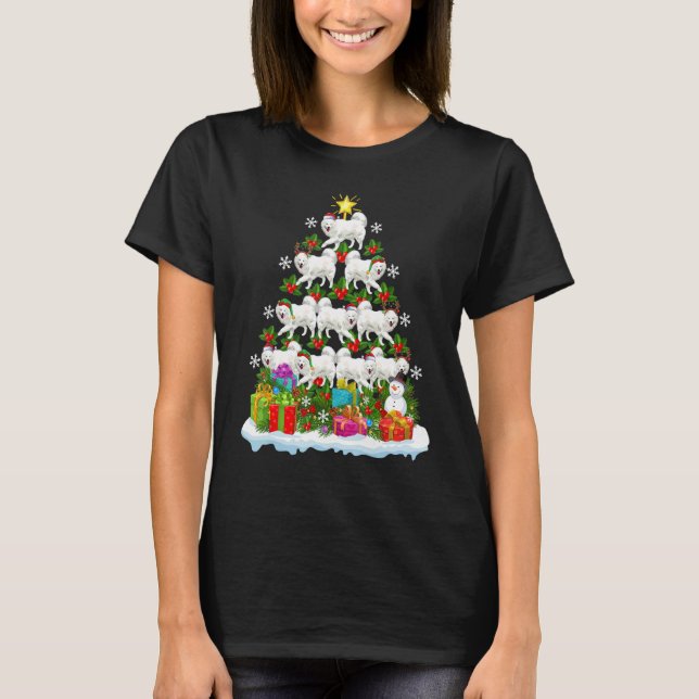 Xmas Holiday   Santa Samoyed Dog Christmas Tree T-Shirt (Vorderseite)