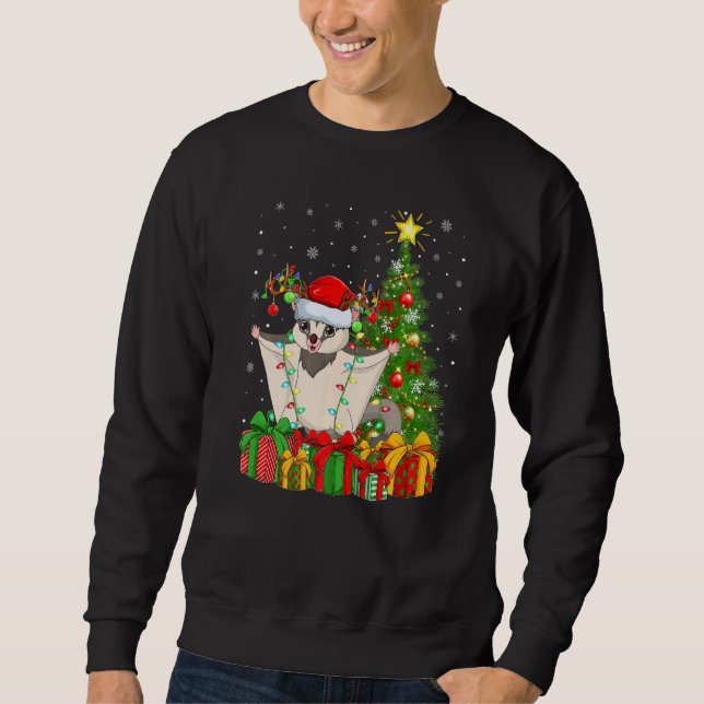 Xmas Holiday Santa Sugar Glider Christmas Tree   Sweatshirt (Vorderseite)