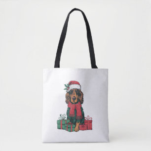 Xmas Holiday Weihnachtsmannmütze Irish Setter Dog