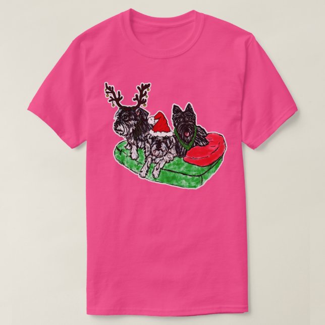 Xmas Hunde T-Shirt (Design vorne)