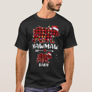 Xmas Kariert Bear Mawmaw Baby Polar Schwangerschaf T-Shirt